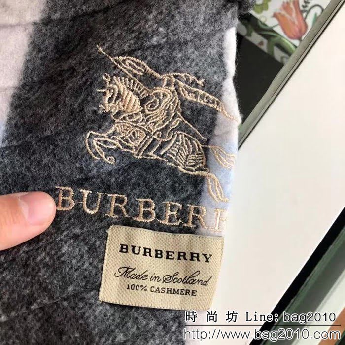 BURBERRY巴寶莉頂級高端貨 2017最新經典款羊絨圍巾 男女同款 LLWJ6788
